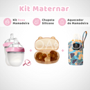 Kit Maternar • Mamadeira + Chupeta Silicone + Aquecedor Mamadeira