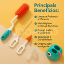 Escova de Mamadeira em Silicone • Kit 4 Peças