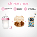 Kit Maternar • Mamadeira + Chupeta Silicone + Aquecedor Mamadeira