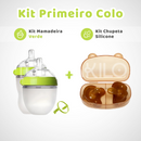 Kit Primeiro Colo • Mamadeira + Chupeta Silicone