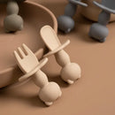 Kit Talheres Silicone Com Limitador