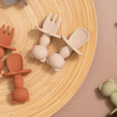 Kit Talheres Silicone Com Limitador